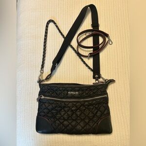 MZ Wallace Black Quilted Crosby Bag